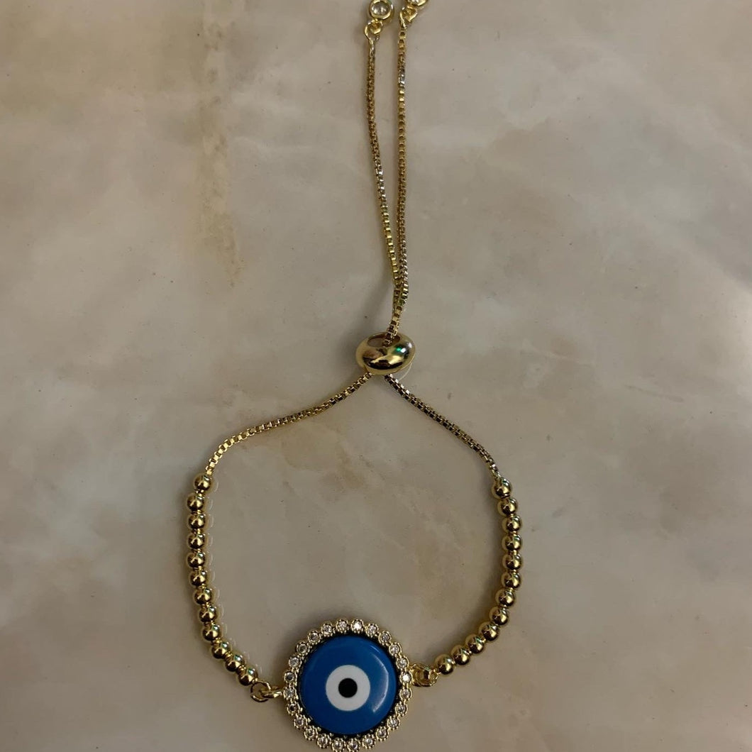 Enamel Evil Eye Bracelet